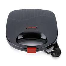 Waflera de 750 W, Waflera Electrica de Acero Inoxidable con Placa de Cocción, Waflera Mini con Revestimiento Antiadherente para Gofres Dobles, Hash Browns, Desayuno, Fácil de Limpiar - Negro - Ver 3