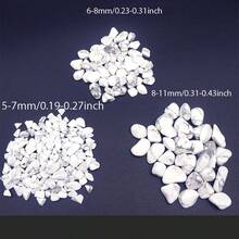 100g/opakowanie Naturalny kryształ Biały turkus, asymetryczny kształt kruszony kamień z polerowaną powierzchnią, do dekoracji domu DIY, wazony, doniczki, akwaria, z dyfuzorami aromatów - Czarne i Białe - Zobacz 2