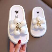 Zapatillas nuevas de verano 2024 en estilo lindo de princesa para niñas, antideslizantes para interiores y exteriores, para padres e hijos, para la playa