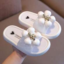Zapatillas nuevas de verano 2024 en estilo lindo de princesa para niñas, antideslizantes para interiores y exteriores, para padres e hijos, para la playa