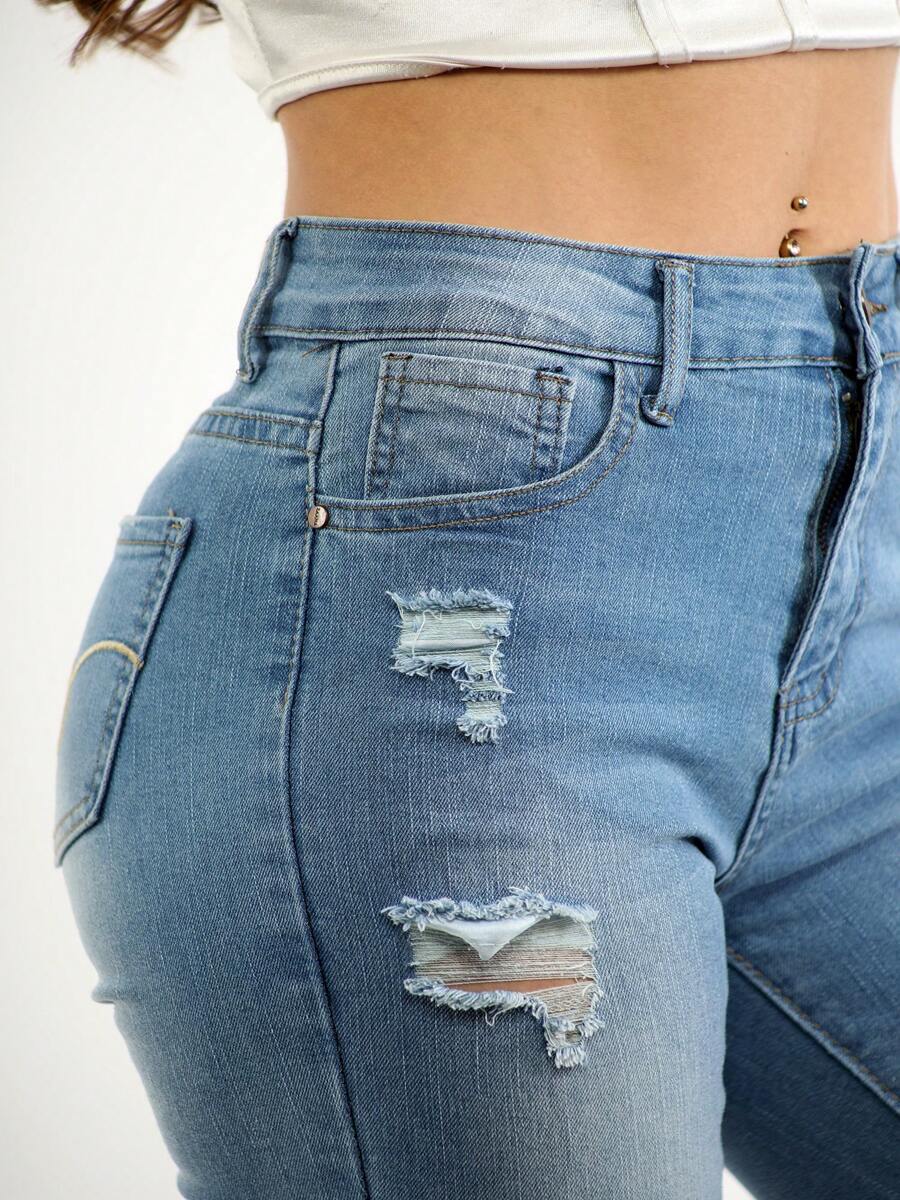 Jeans Para Dama Slim Fit Stretch 2123 Tiro Alto - Color5 - Ver 1