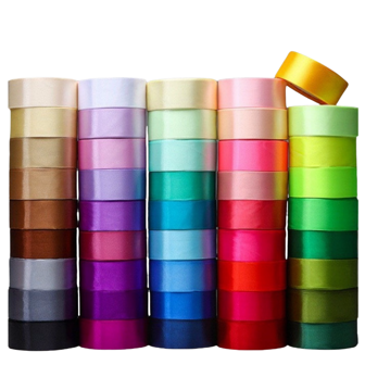 25yds/50yds 4cm/0.6cm Satin Ribbons, Wedding Decorative Ribbons For Gifts, Flowers, Cakes,