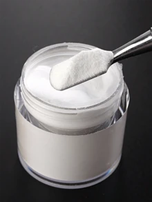 每片35克的天然透明水晶雕刻美甲粉，適用於DIY美甲沙龍及家用，春季色彩美甲閃粉 - 白色 - 查看 2