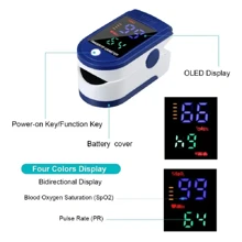 Belovedone Monitor de frecuencia cardíaca, oxímetro de pulso para el hogar de tipo clip de dedo para la detección de oxígeno en la sangre y la frecuencia cardíaca (batería no incluida)