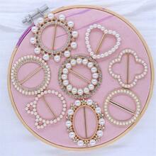 1pc Summer Pearl Round Dual-Use Scarf Button Heart-Shaped Simple Fashion Multi-Functional Knot Button - Multicolor - View 10