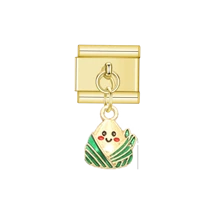 1pc Cute Rainbow Charm Italian Links Fit 9mm Stainless Steel Bracelet DIY Making Women Jewelry Valentines - Yellow Gold - View 4