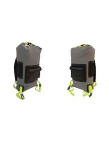 Waterproof Backpack - Heavy Duty Roll Top Closure Travel/Camping/Surf/Beach Rucksack - Grey - View 3