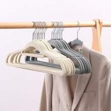 Thickened Anti-Scratch Mesh Clothes Hanger, Clothing Store Storage And Display Hanger, Flocked Hanger Non-Slip Dormitory Essential Household Tool - Multicolor - View 7