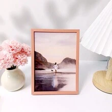 1pc Minimalist Style Picture Frame, Can Be Placed Horizontally Or Vertically, Suitable For Display On Tabletop Or Wall Decoration, For Living Room, Bedroom, Study, Hall, Gallery Etc. (Picture Is For Reference Only, Photo Paper Included Randomly)