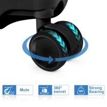 Luggage With Aluminum Frame 28" Hard Shell Travel Suitcase Zipperless Checked Luggage With 360° Spinner Wheels TSA Lock - Black - View 5