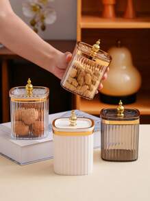 1個方形密封儲存罐 糖果零食收納盒 桌上裝飾品 婚禮飾品 - 彩色 - 查看 3