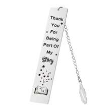 Personalized Stainless Steel Bookmark, Creative And Artistic Titanium Steel Gift Bookmark - Silver - View 5