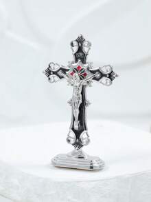1 chiếc đồ trang trí giọt dầu bằng hợp kim kẽm cổ điển thanh lịch hình Chúa Jesus thánh giá tôn giáo để bàn trang trí cho văn phòng tại nhà - Đồ trang sức bằng hợp kim - Xem 8