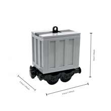 1 Set Building Bricks Train Carriage Tracks Set, Compatible With , City Train Transport Carriage With Small Detachable Blocks - Multicolor - View 8