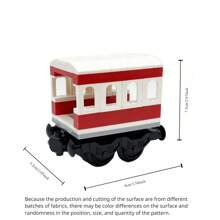 1 Set Building Bricks Train Carriage Tracks Set, Compatible With , City Train Transport Carriage With Small Detachable Blocks - Multicolor - View 7