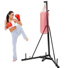 Foldable Punching Bag Stand, Height Adjustable Heavy Duty Boxing Bag Stand, Heavy Bag Stand Steel Sandbag Rack Freestanding Up To 150 Lbs For Home Gym Fitness (Only Stand) - Black - View 2