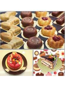 100pcs Mini Round Paper Cake Base, Golden Mousse Dessert Board, Disposable Paper Cupcake Base, Suitable For Wedding Birthday Party Dessert Display Tray Pastry Board - Oil-Proof And Moisture-Proof,Christmas