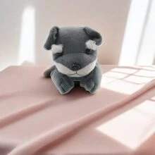 Estuche de lápices de papelería de dibujos animados de perro de peluche, bolsa de lápices de animal para niños, suministros escolares, bolsa creativa para lápices de niña