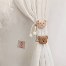 1 pièce Joli crochet de rideau en forme de tête d'ours pour une chambre de bébé cosy, attache de fenêtre magnétique, décorations de douche de bébé, cadeaux pour la famille