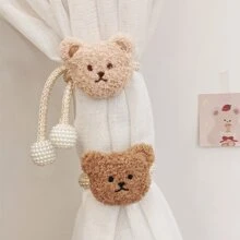 1 pièce Joli crochet de rideau en forme de tête d'ours pour une chambre de bébé cosy, attache de fenêtre magnétique, décorations de douche de bébé, cadeaux pour la famille