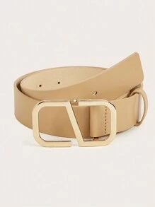 1 pieza Cinturón de mujer con hebilla en forma de S de oro/plata, adecuado para la vida diaria, verano, escuela, otoño, Halloween