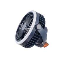 1入可充電2400毫安可攜式野營吊扇，雙用途兩段式夜燈四速風力戶外桌上露營吊扇，適用於客廳、臥室、宿舍、辦公室 - 彩色 - 查看 14