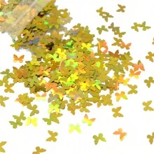 3g de brillos de uñas con decoración de mariposas holográficas láser de colores destellantes, decoración de arte de uñas con lentejuelas de mariposa PET