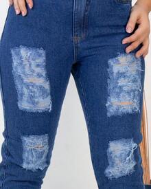 Women Jeans - 藍色 - 查看 2