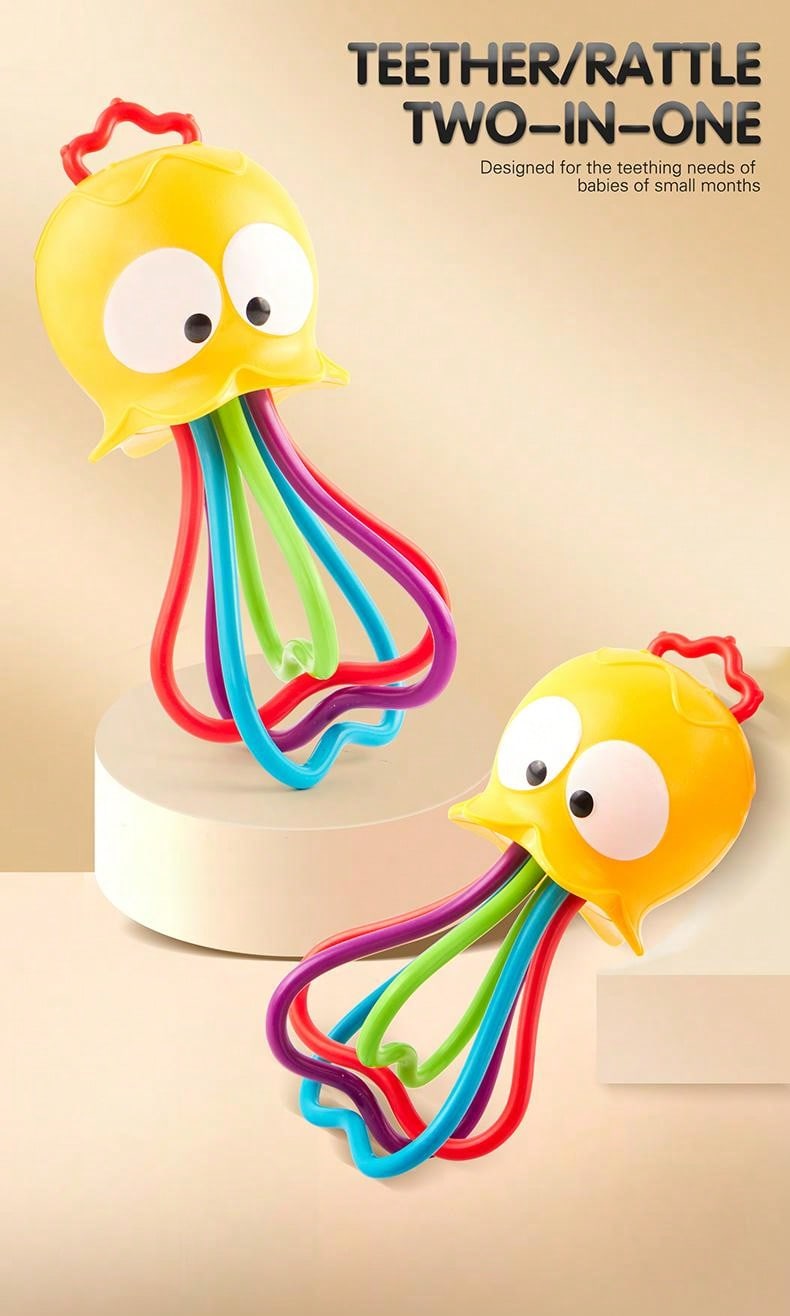 Baby Teething Toy With Sand Hammer Sound Enhancing Grasping Ability