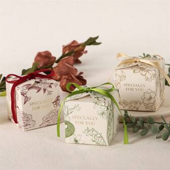 10pcs Creative And Simple Wedding Favor Boxes With Candy, Small Candy Boxes For Wedding Favors Best Gifts,Wedding Decor,Home Decor ,Room Decor Party Favors Bride Birthday Decorations Party Decorations Gift Bags