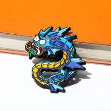 1pc Anime Spoof Magikarp Enamel Pin For Men Pin For Clothes Bag Charm School Kpop Backpack Teacher Supplies Bag Charms Cute Office Accessories Shirts Jacket Jewelry Christmas Halloween Autumn-Winter Accessories,Suitable For Teens, Youth,Men,Casual, Outdoor, Athletic, Vacation, Graduation Gifts, Birthday, Daily Wear Clothes Pin Funny Teacher Gifts Costume Accessories - Teal Blue - View 2