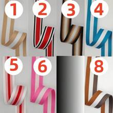 5 Meters 38mm Colorful Stripe Polyester Webbing Ribbon Band Outdoor Backpack Bag Strap Belt Tapes DIY Sewing Clothing Accessories