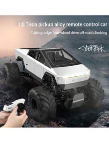 1pc Extra Large Remote Control Tesla Car, RC High-Speed 4WD Off-Road Electric Cyber Truck Climbing Racing Model Toy - Multicolor - View 8
