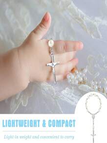 30 件仿玻璃珍珠十字架手链，理想的生日/派对/周年纪念礼物，返校情人节