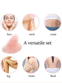 2pcs/Set Pink Acrylic Beauty Bar Facial Massage Roller For Women's Skin Care - Pink - View 4