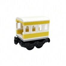 1 Set Building Bricks Train Carriage Tracks Set, Compatible With , City Train Transport Carriage With Small Detachable Blocks - Multicolor - View 15