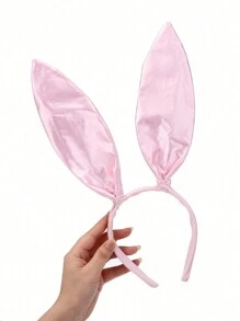 1pc Sexy Pink Black White Rabbit Ear Headband With Multiple Color Options, Suitable For Festival Party Dress Up, Performance Prop, Daily Use Halloween - Multicolor - View 5