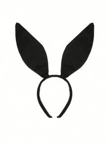 1pc Sexy Pink Black White Rabbit Ear Headband With Multiple Color Options, Suitable For Festival Party Dress Up, Performance Prop, Daily Use Halloween - Multicolor - View 8