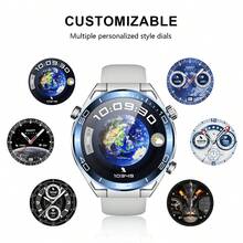 Nuevo y popular reloj inteligente de silicona unisex 2024 con múltiples funciones como llamada, conteo de pasos, seguimiento de calorías, alarma, recordatorio de notificaciones, etc. Pantalla táctil HD de 1.5 pulgadas, compatible con sistemas Android e iOS como regalo para estudiantes que regresan a la escuela - Plateado - Ver 2