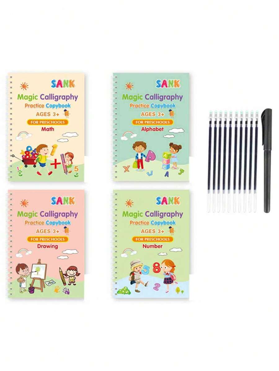 Penna Magica Per Calligrafia Bambini - Set Con Ricariche E Correttore Postura - Foto 7