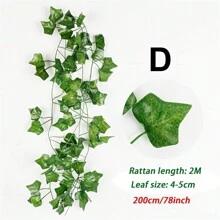 78-calowa girlanda ze sztucznej zieleni z bluszczu, fałszywe rośliny wiszące winorośli Tło pokoju Dekoracja ścienna sypialni, Liściasta dżungla Tematyczne dekoracje ślubne do dekoracji domu i ogrodu, Sztuczna girlanda eukaliptusowa, Plastikowa girlanda z zieleni winorośli, Ochrona przed promieniowaniem UV Sztuczne sznurki bluszczu na tło weselne, Dekoracje ścienne, Dekoracje na Wielkanoc i Dzień Świętego Patryka - Wielokolorowe - Zobacz 6