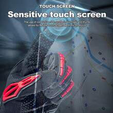 1pair Touch Screen Motorcycle Gloves, Non-Slip Breathable Outdoor Gloves - Red - View 7