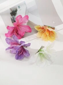 1 pieza Clip para el cabello con flor de lirio artificial de estilo bohemio, Pinza para el cabello para el Día de San Valentín, Pasadores para el cabello, Accesorios escolares, Atuendos de vacaciones para mujer