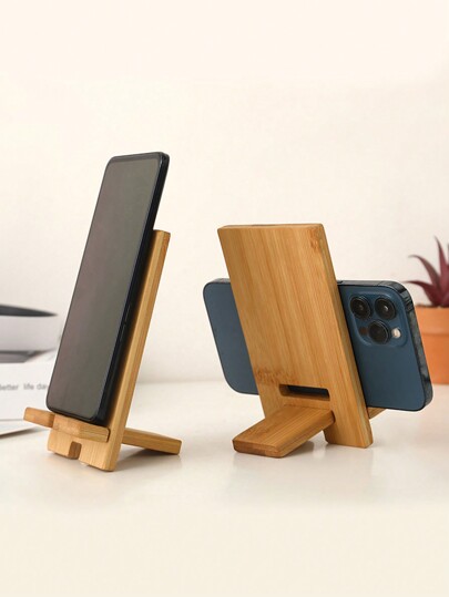 1pc Wooden Phone Stand, Wooden Base Docking Station For Phone Charging, Multi-Functional Stand For Phone & Tablet Compatible With IPhone, Android Phone, Gift For Birthday, Family, Friends Phone Holder, Phone Accessories