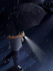 1入組素色自動雨傘 - 粉色 - 查看 6