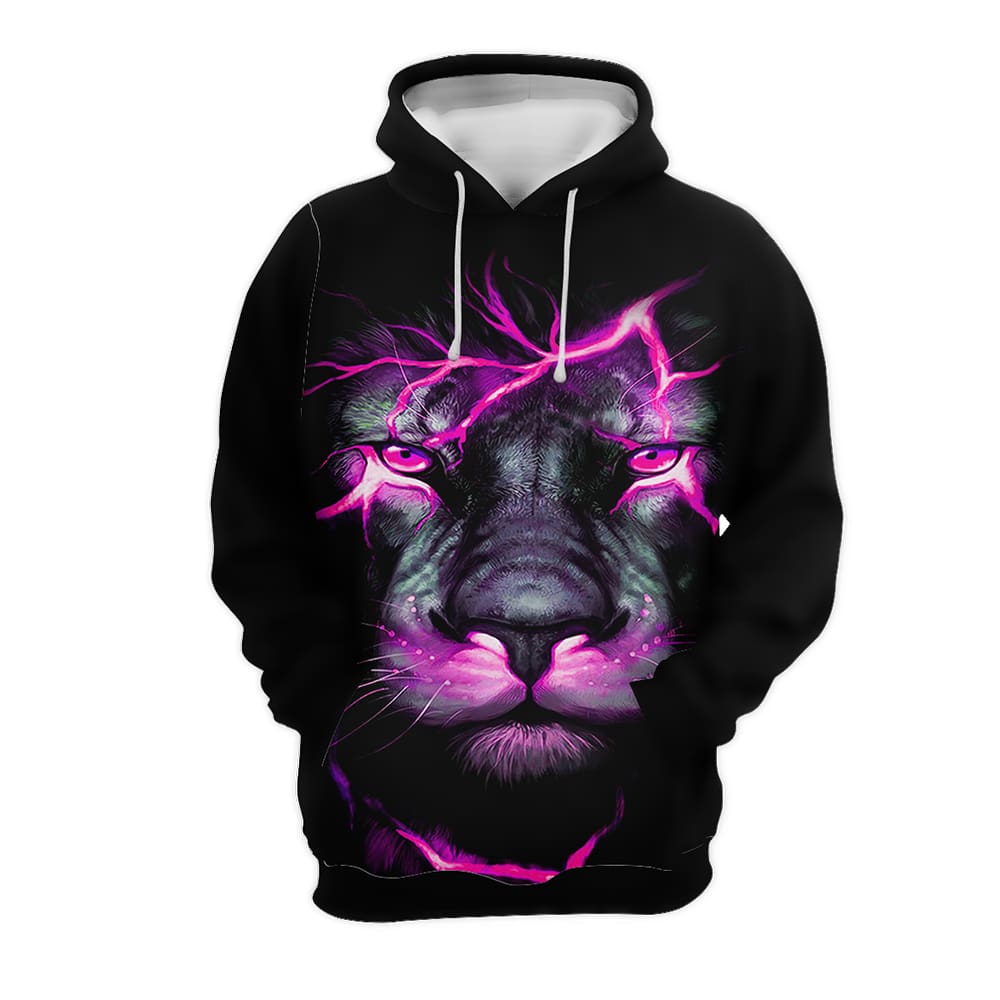 Men Hoodies - 玫紅色 - 查看 1