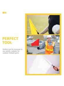 Bandera de mano para tráfico y seguridad vial, bandera de árbitro deportiva, bandera de entrenamiento atlético, bandera de funcionario informativo para fútbol y vóleibol