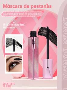 Rímel a prueba de agua,Máscara de pestañas, Máscara de pestañas para principiantes, Alarga Y Espesa, Resistente Al Agua Y Al Sudor, Larga Duración, No Se Corre, No Se Desvanece