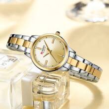 Relógio Feminino de Moda CURREN, Marca de Luxo Top Lady Girl Clássico, Pulseira de Aço Inoxidável, Relógio de Pulso Feminino Original à Prova D'água e Elegante, Presente para Mulheres 9094