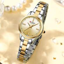 Relógio Feminino de Moda CURREN, Marca de Luxo Top Lady Girl Clássico, Pulseira de Aço Inoxidável, Relógio de Pulso Feminino Original à Prova D'água e Elegante, Presente para Mulheres 9094